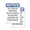 Signmission All Truck Drivers Must Check In OSHA Notice Sign, Plastic, 7in W x 10in L, 2PK OS-2PACK-NS-P-710-V-15226 - alternate 1
